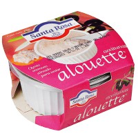 Queso Crema, alouette, aceitunas, pote 100 g., SANTA ROSA